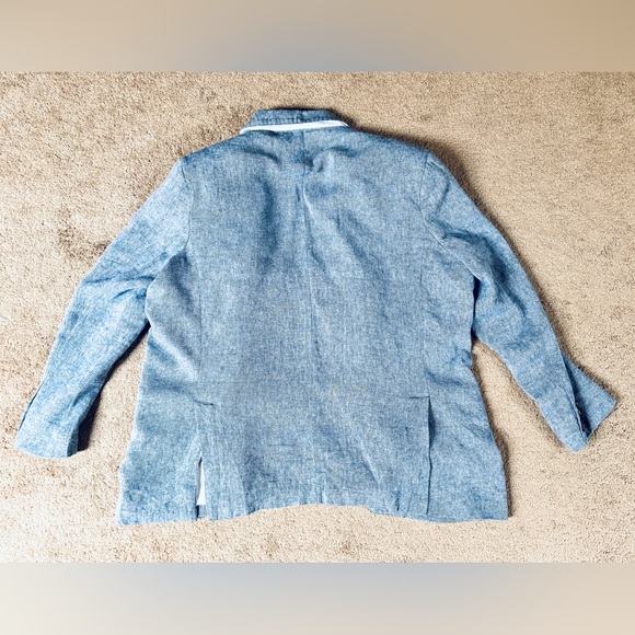 Club Room Mens 100% Linen Blazer SIZE XXL (48 - 50) NEW Chambray Blue Linen - Picture 12 of 12
